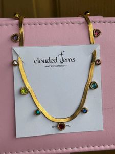 Clouded Gems Colorful Antiturnish Necklace