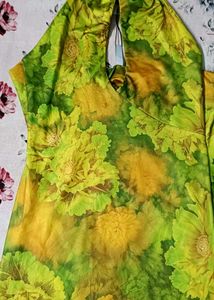 Green Floral Mini Dress