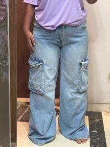 Zara Jeans Cargo Style