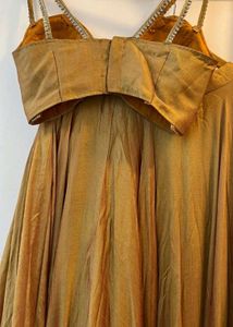 Gold Lehenga Choli Set with Dupatta