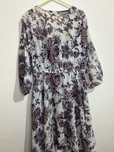 Elegant Floral Print Midi Dress