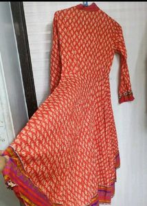 Biba Red Printed Kurti