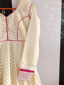 Cream (Ghee) Colour Anarkali Dress