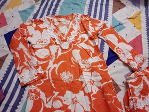 Floral Print Casual kurti set