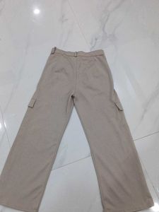 Beige Casual Pants