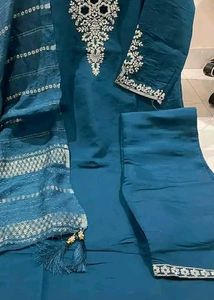 Elegant Teal Embroidered Salwar Suit