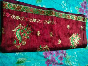 Chanderi Saree With Blouse And Petticoat..