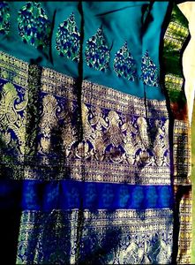 Banarasi Pattern Silk Saree Without Blouse