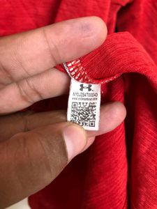 Under Armour Red Long Sleeve T Shirt