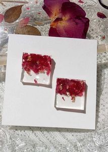Flower Petal Resin Earrings