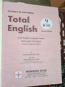 Total English Class 9th Icse Grammar Book