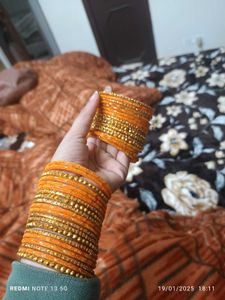 Orange Golden Bangles