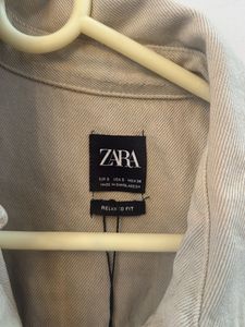 Zara Distressed Denim Shirt