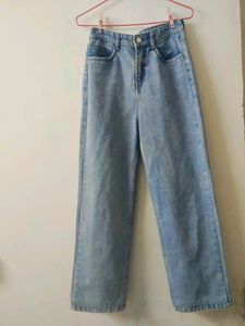 Light Blue Wide Leg Jeans