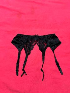 Black Lace Garter Belt – Size S