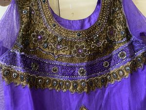 Purple Embroidered dress