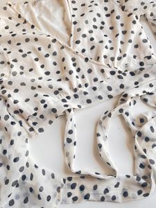 White Polka Dot Top