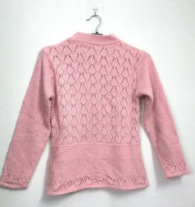Girl's Pink Knit Sweater