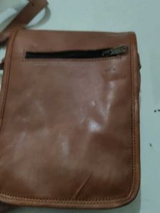 Trendy Raw Leather Messenger Bag.