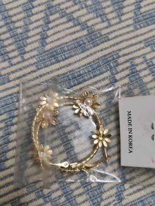 Floral Gold Hoop Earrings