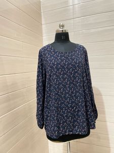 GINA XL navy blue shirt top for women