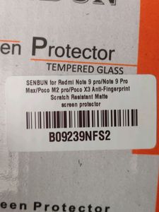 Redmi Note 9 Pro Screen Prrotector
