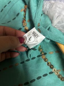 Aqua Embellished Kurti