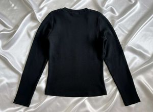 Imported Knitted black full sleeve top