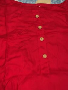 Long Sleeve Red and Navy Combo Set