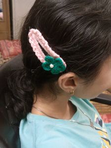Crochet Flower Hair Clip