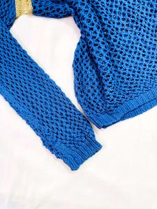 Pinterest Crochet Blue Pullover D