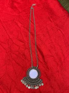 Silver-toned Pendant Necklace