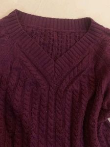 Burgundy Knit Sweater