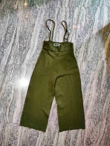 Shein Green Pinstripe Jumpsuit