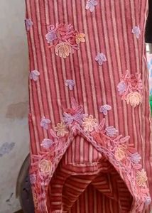 Embroidered Stripe Pants