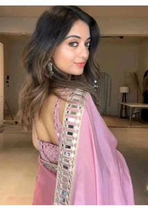 Pink Mirror Work Saree