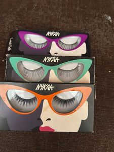 Set of 3 Nykaa Eye Lashes with glue