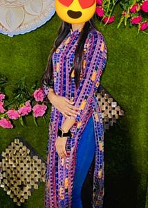 Printed Kurti with Side Slits korean Look