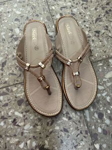 Sleek Embellished Thong Sandals