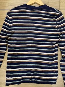 Striped Button-Down Cardigan