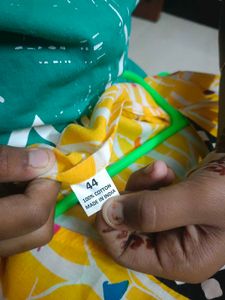 Yellow Printed Kaftan