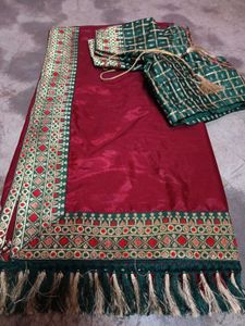 Bollywood Banarasi Silk Heavy Work Embroidery Sare