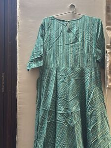 Green Striped Dress Akkriti