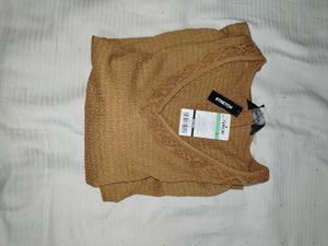 Brown Knit Top