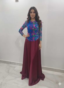 big flared skirt and top