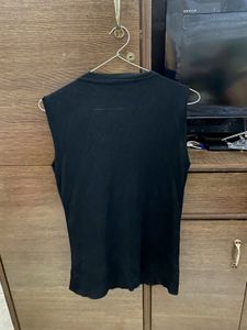 Black Sleeveless Butterfly Top
