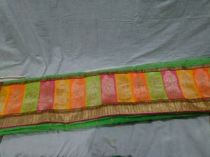 Designer Saree Organza Stylish Pestel Green Colour
