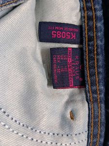 Kraus Mom Fit High Rise Blue Jeans