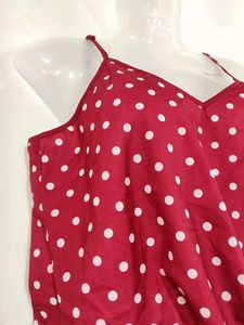 Shein Maroon Front Tie Top ( Women)