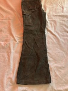Corduroy Cargo Flare Pants